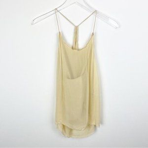 Free People | Cream Cropped T Back Swing Cami Top